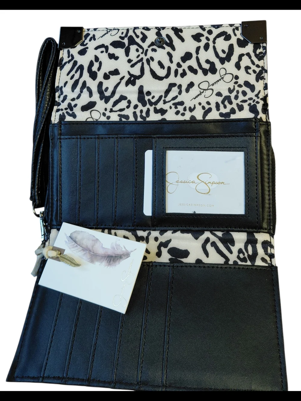 Jessica Simpson Black Wristlet Phone Case Wallet